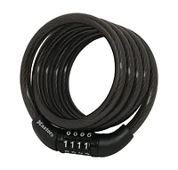 Outdoor Bike Lock Cable with Combination, 4ft Black, 8143D