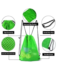 19"x15" Mesh Drawstring Backpack Bag for Sports Gym Gear, Backpacking, Camping Travel (Several Colors Available)