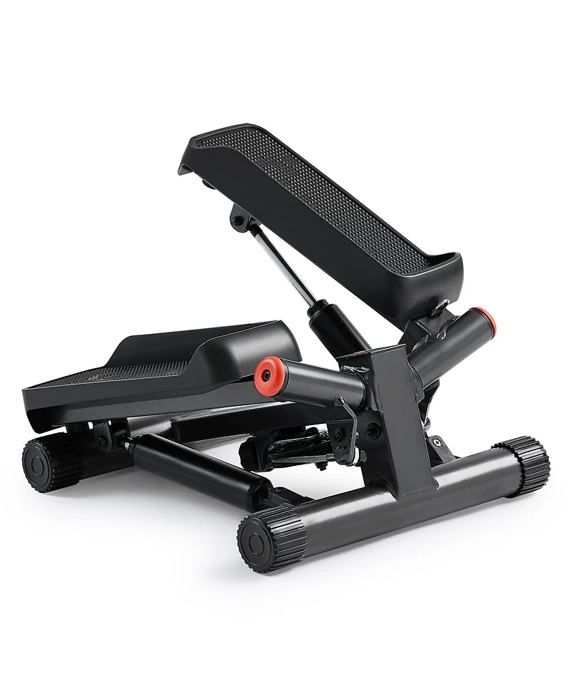 Sunny Health & Fitness Smart Twist Stepper with Resistance Bands, Free SunnyFit App via Bluetooth, 300 Lb Weight Capacity