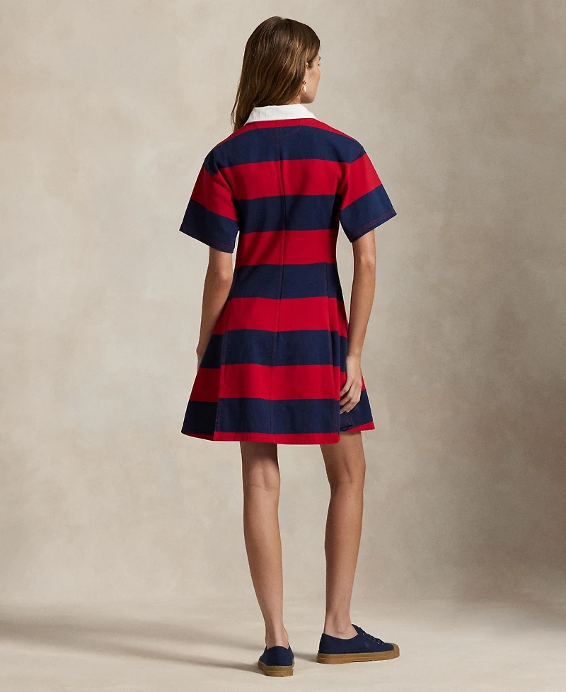 Polo Ralph Lauren Women's Striped Cotton Jersey Rugby Dress