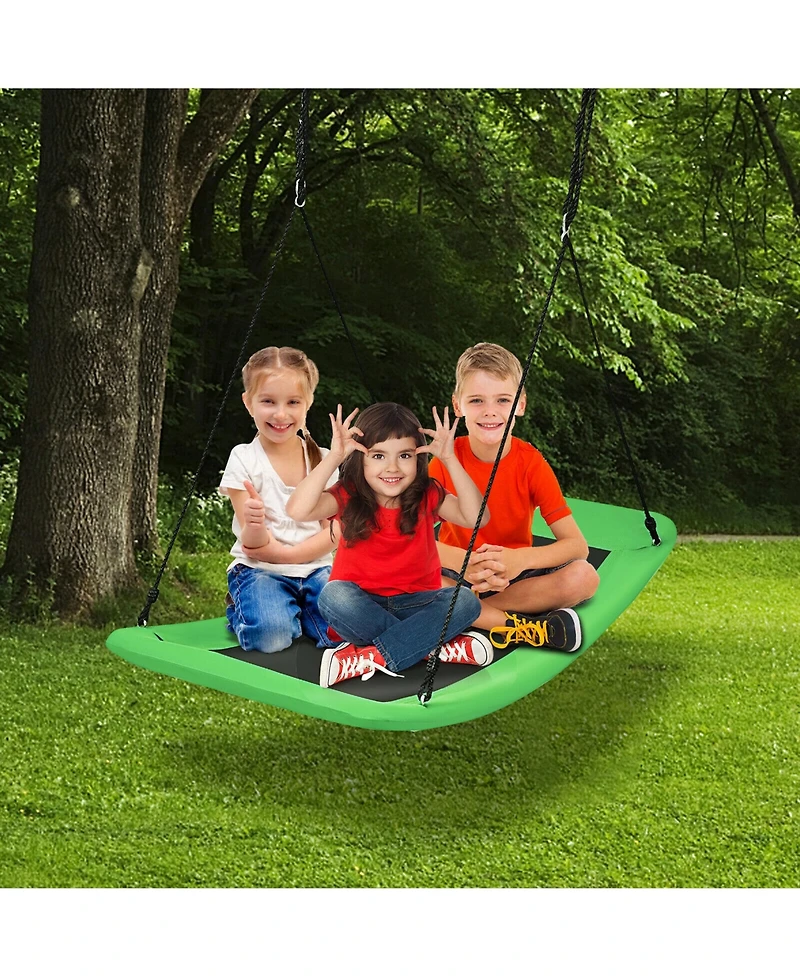 Gymax Boys 700lb Giant 60'' Platform Tree Swing Adults