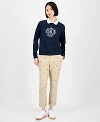 Tommy Hilfiger Women's Two-fer Embroidered Sweatshirt