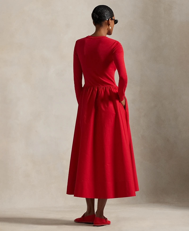 Polo Ralph Lauren Women's Cotton Long-Sleeve Dress
