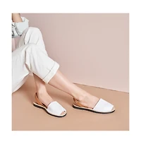 Menorquina Limited Edition Leather Avarca Sandals - White / 6.5