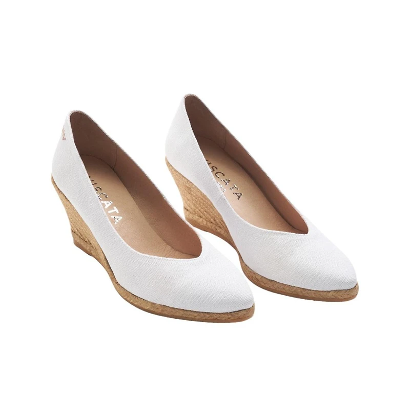 Roses Limited Edition Canvas V Cut Espadrille Wedges