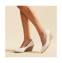 Roses Limited Edition Canvas V Cut Espadrille Wedges