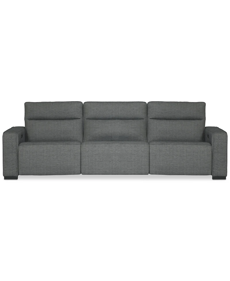 Miren 3-Pc. Fabric Sectional with 3 Power Headrest Recliners, Exclusively at Macy's
