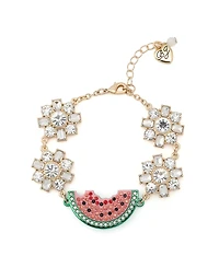 Betsey Johnson Faux Stone Backyard Cluster Link Bracelet