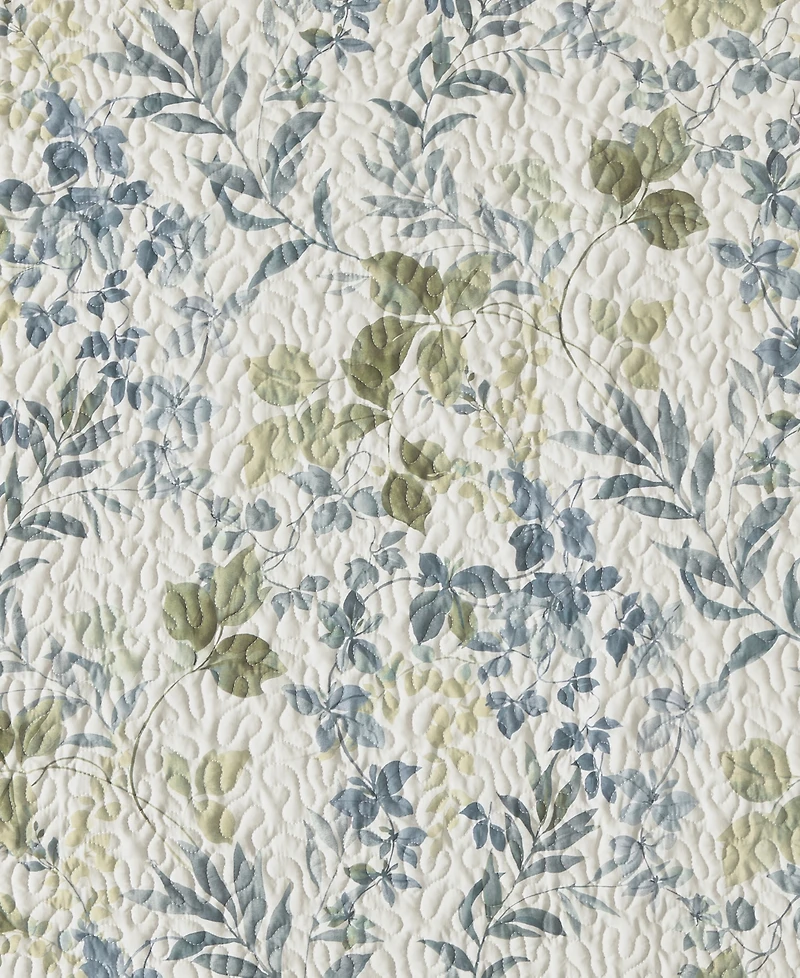 Royal Court Evergreen Botanical Leaf 3-Pc. Quilt Set, Twin/Twin Xl
