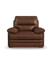 Flexsteel David 48" David Pecan Leather Chair