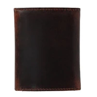 Trafalgar Men's Tennyson Tri-Fold Genuine Leather Wallet with Id Window
