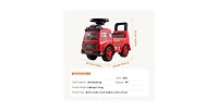 Toddler Ride On Push Car Red with Music Steering Wheel and Under Seat Storage