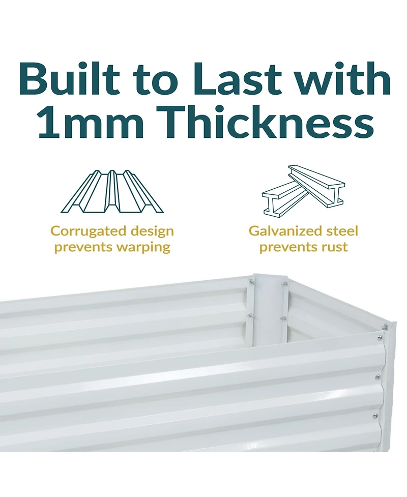 Galvanized Rectangle Raised Garden Bed
