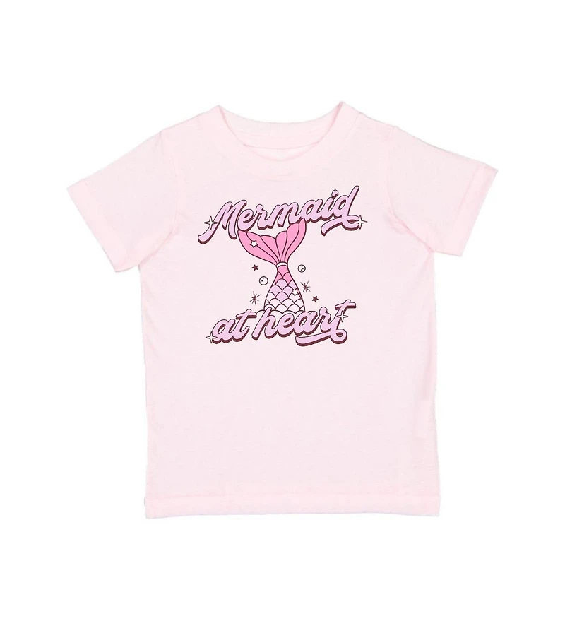 Sweet Wink Little and Big Girls Mermaid At Heart Short Sleeve T-Shirt