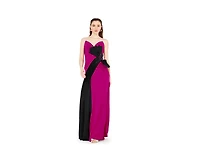 Amri Women's Contrast Bow Detail Crepe Gown