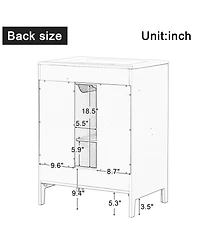 Casainc 24" Bathroom Vanity with Sink, 2 Drawers and Door, Adjustable Shelf