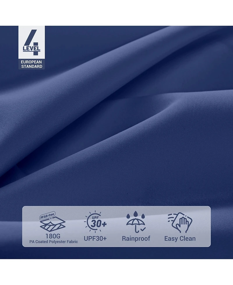 Yescom 7.5 Ft Outdoor Patio Umbrella 6 Ribs with Scale Tilt Button Strap UV30+ Sunshade Garden Parasol for Yard Deck Market Pool Navy Blue