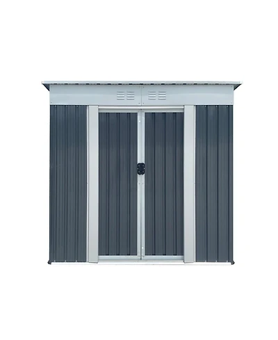 Mondawe 6FT Wx4FT H Metal Outdoor Storage Sheds with Sliding Doors