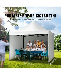 Slickblue Pop Up Canopy Tent with Removable Sidewalls Waterproof Portable Gazebo with Wheels