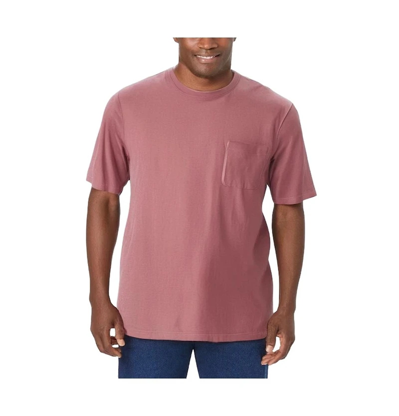 KingSize Men's Big & Tall Shrink-Less Lightweight Pocket Crewneck T-Shirt