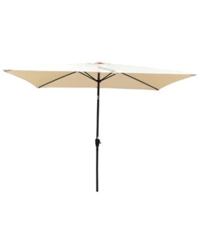 Flynama 6 x 9ft Patio Umbrella Outdoor Waterproof Umbrella with Crank Push Button Tilt without flap for Garden Backyard Pool Swimming Pool Market