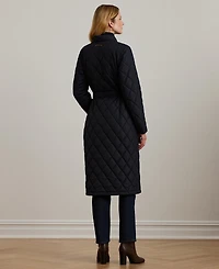 Lauren Ralph Women's Belted Midi Quilt Coat