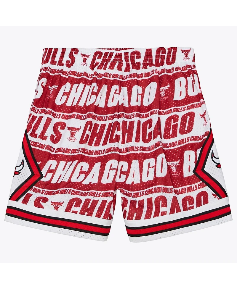 Mitchell & Ness Men's Red Chicago Bulls 1996/97 Hardwood Classics Team Wrap Swingman Shorts