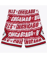 Mitchell & Ness Men's Red Chicago Bulls 1996/97 Hardwood Classics Team Wrap Swingman Shorts