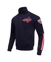 Pro Standard Men's Navy Washington Capitals Classic Chenille Full-Zip Track Jacket