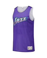 Mitchell & Ness Men's Purple Utah Jazz Hardwood Classics Reversible Mesh Practice Jersey