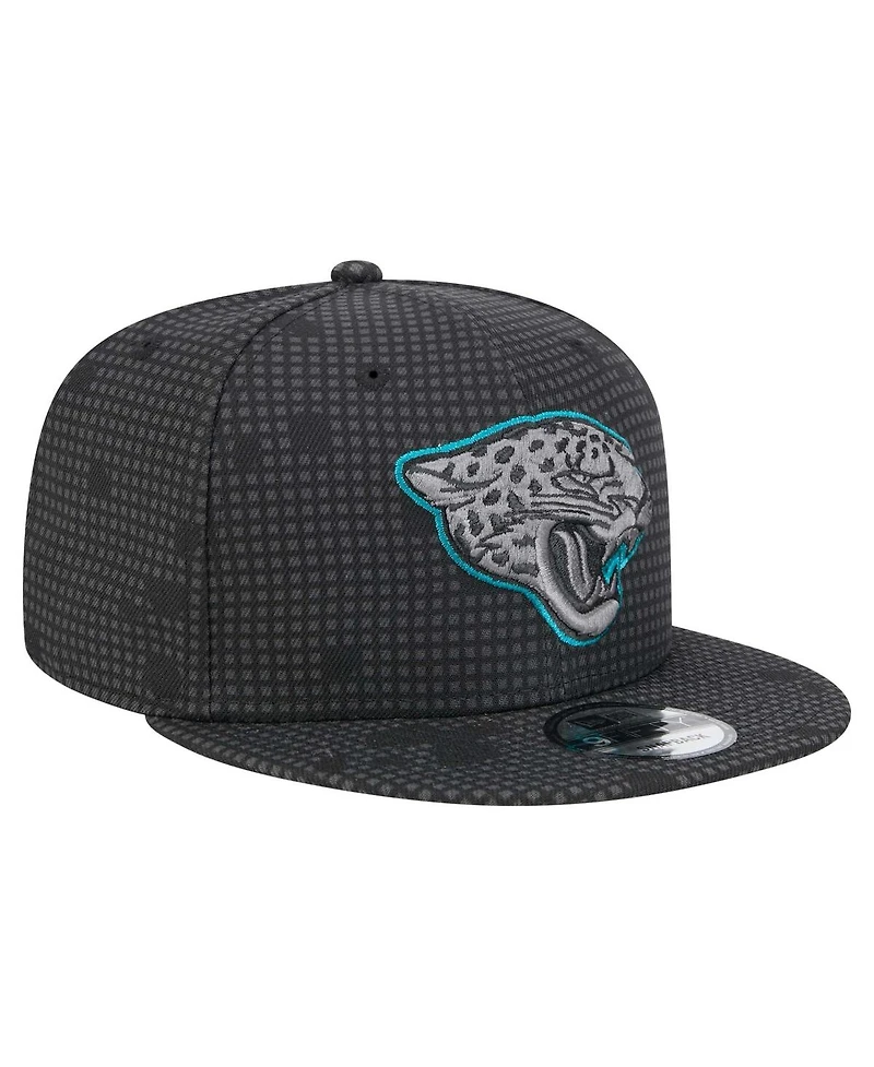 New Era Men's Black Jacksonville Jaguars Midnight Ink Pop Outline 9FIFTY Snapback Hat