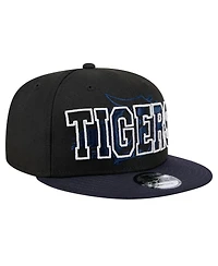 New Era Men's Black Detroit Tigers Splatter 9FIFTY Snapback Hat