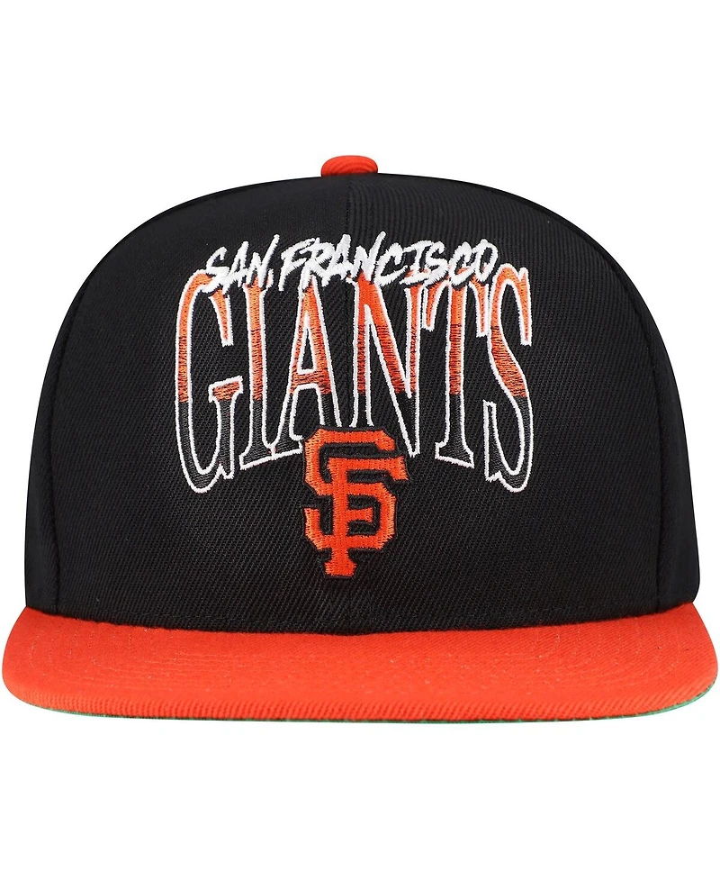 Mitchell & Ness Men's Black San Francisco Giants Rise Up Snapback Hat