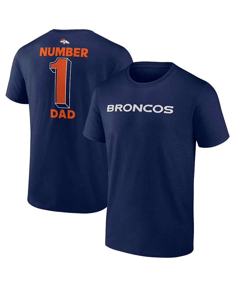 Fanatics Men's Navy Denver Broncos Big Tall Number One Dad T-Shirt