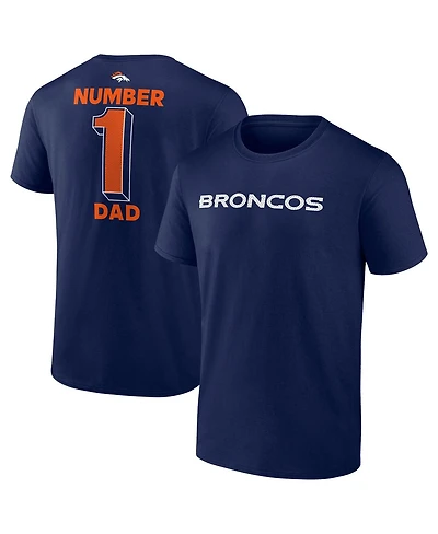 Fanatics Men's Navy Denver Broncos Big Tall Number One Dad T-Shirt
