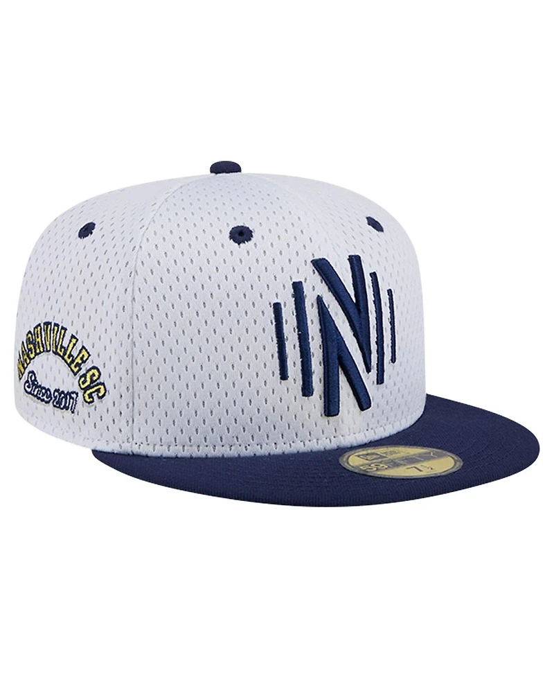 New Era Men's Gray Nashville Sc Throwback Mesh 59FIFTY Fitted Hat
