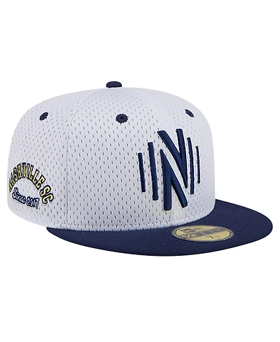 New Era Men's Gray Nashville Sc Throwback Mesh 59FIFTY Fitted Hat