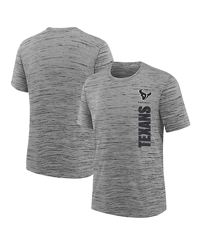 Nike Big Boys and Girls Heather Charcoal Houston Texans Sideline Velocity Performance T-Shirt