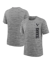 Nike Big Boys and Girls Heather Charcoal Houston Texans Sideline Velocity Performance T-Shirt