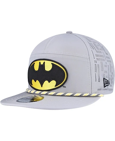 New Era Men's Gray Batman Rope Trucker 9FIFTY Adjustable Hat