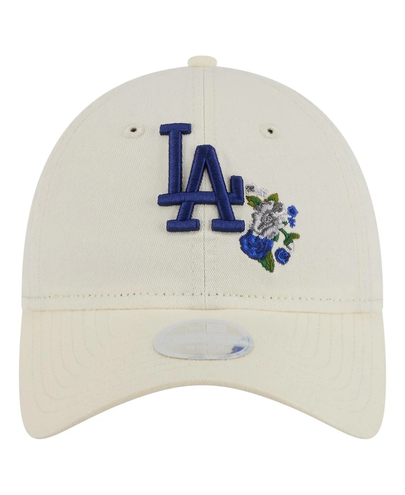 New Era Women's Cream Los Angeles Dodgers Floral 9TWENTY Adjustable Hat