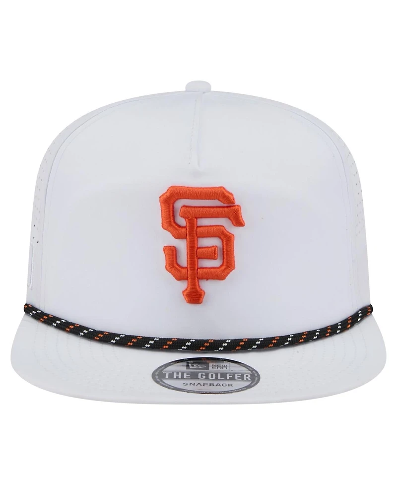 New Era Men's White San Francisco Giants Perforated Golfer Snapback Hat