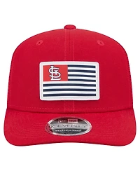 New Era Men's Red St. Louis Cardinals Flag 9SEVENTY Stretch-Snap Hat