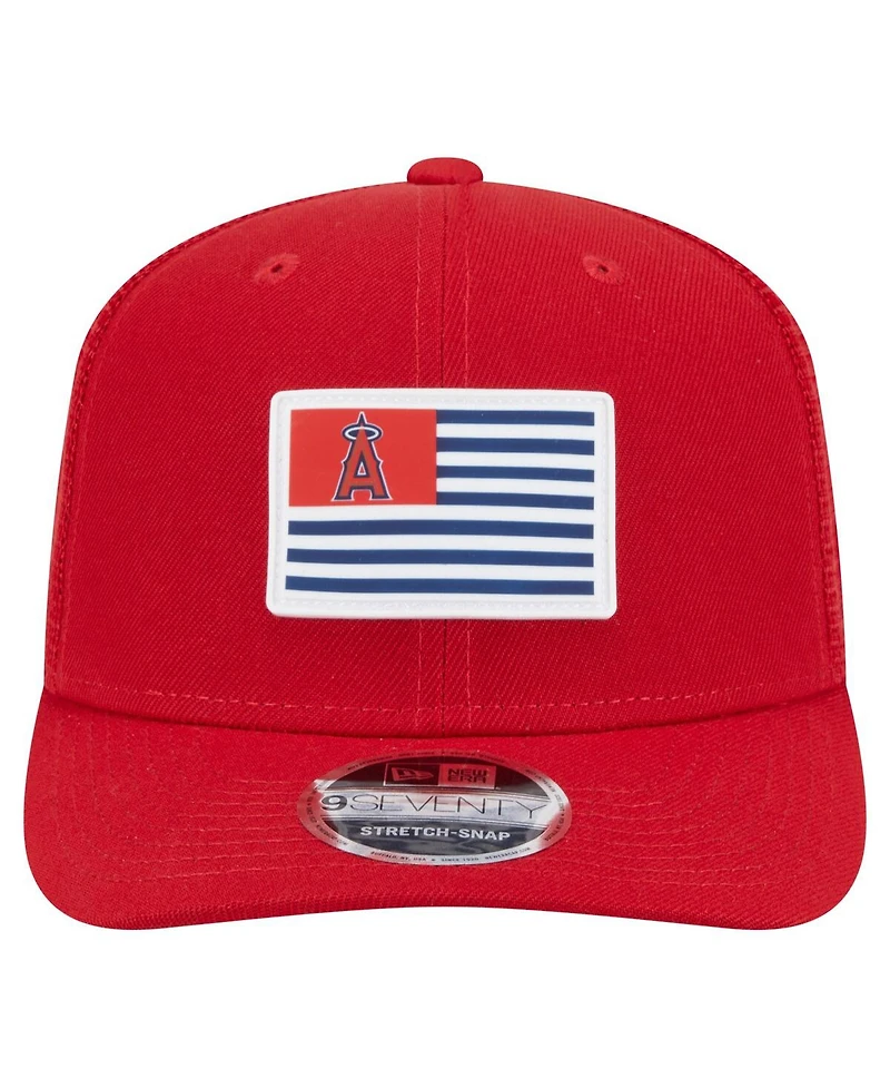 New Era Men's Red Los Angeles Angels Flag 9SEVENTY Stretch-Snap Hat