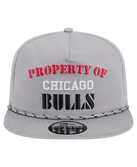 New Era Men's Gray Chicago Bulls Throwback Property Of Golfer Snapback Hat