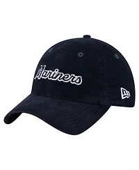 New Era Women's Navy Seattle Mariners Corduroy 9TWENTY Adjustable Hat