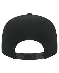 New Era Men's Black Detroit Lions Adventure Canvas Split Panel 9FIFTY Snapback Hat