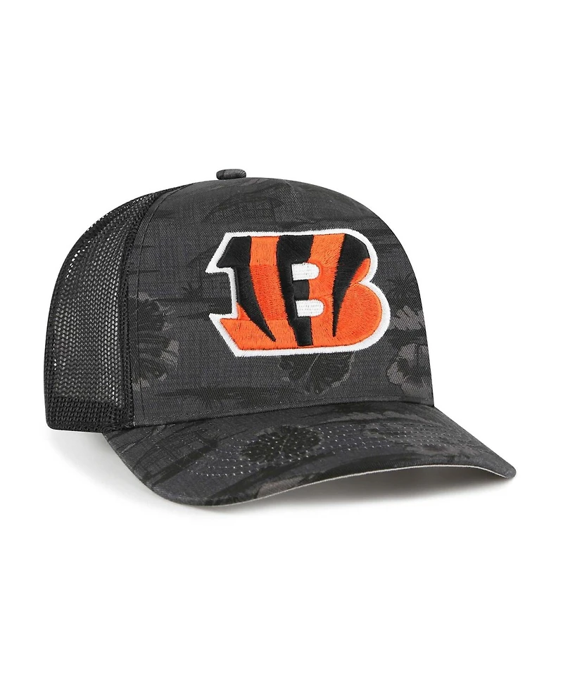 '47 Brand Men's Black Cincinnati Bengals Fiji Trucker Adjustable Hat