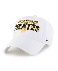'47 Brand Women's White Pittsburgh Pirates Flower Power Clean Up Adjustable Hat