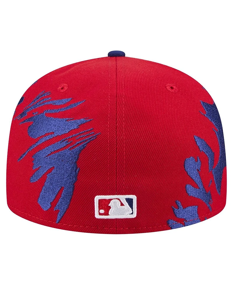 New Era Men's Red/Royal Philadelphia Phillies Retro Pattern 59FIFTY Fitted Hat